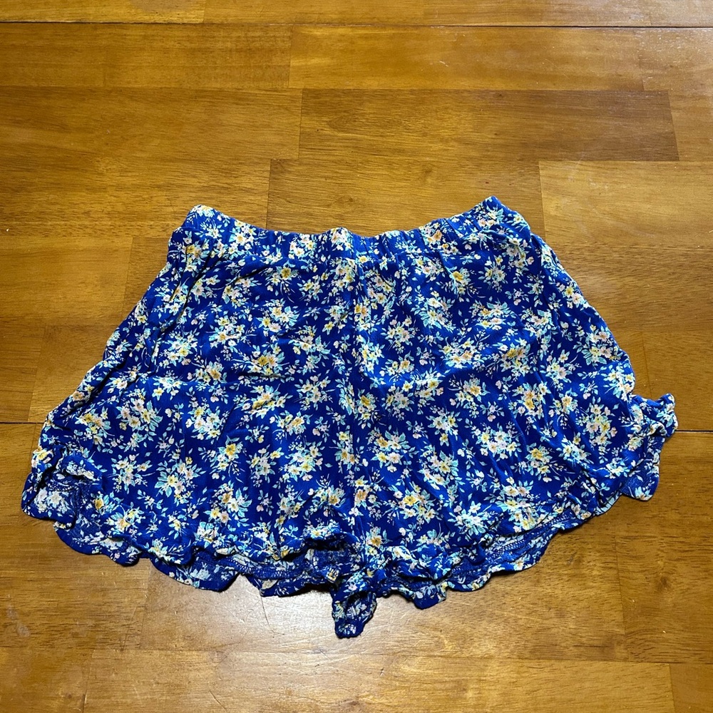 Floral Blue Women's Shorts